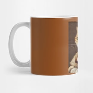 Whiskers and Lace: A Feline Fashion Statement Mug